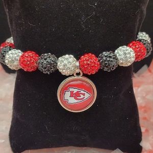 🏈BEAUTIFUL🏈 KANSAS CITY CHIEFS CHARM BRACELET #4